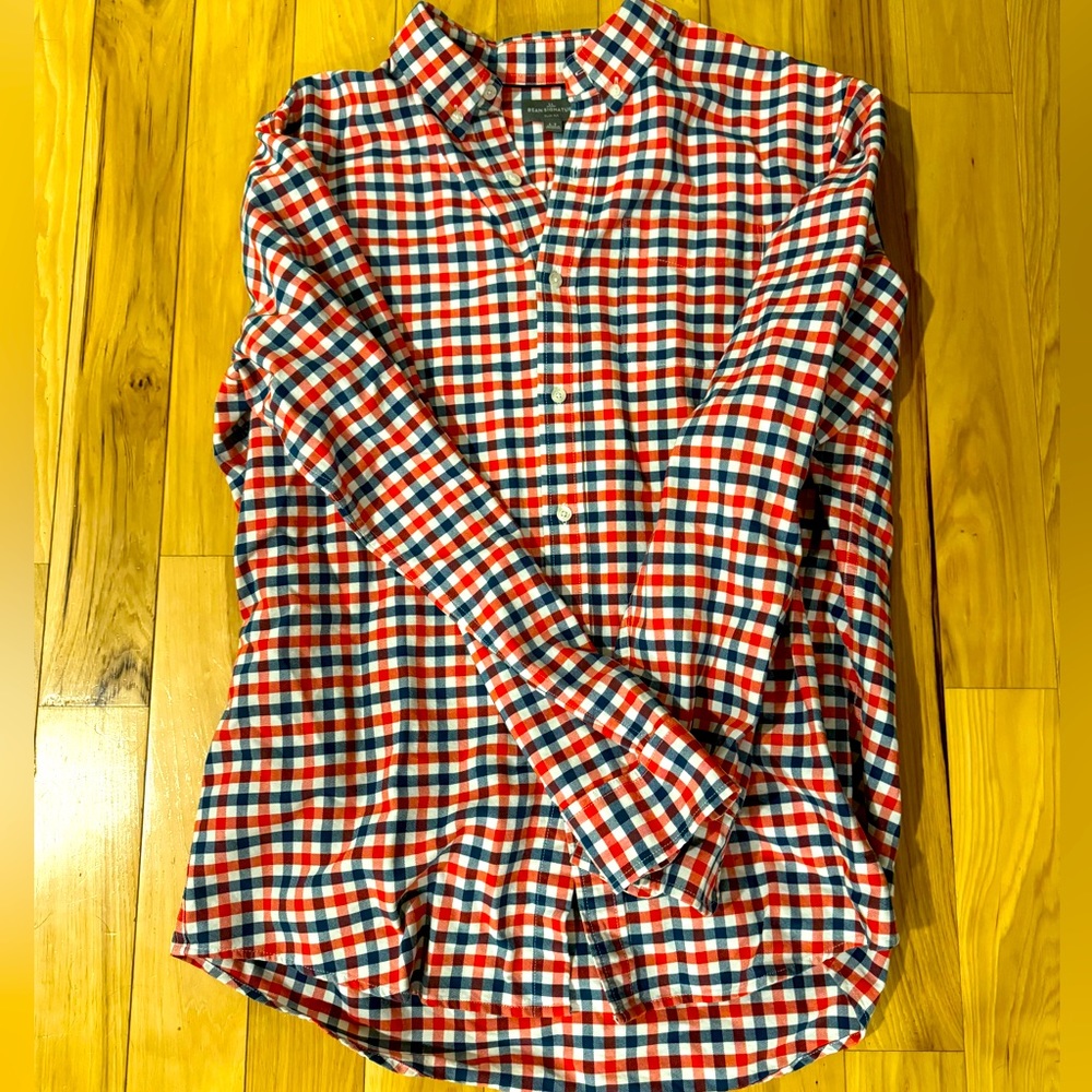 L.L Bean Signature Collection Men’s Button Up Shirt - Size Large Tall - Slim Fit